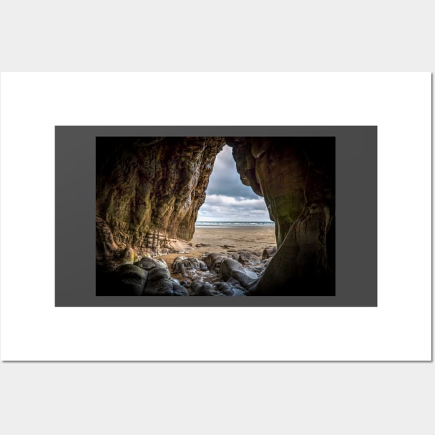 Pendine Sands Cave Wall Art by tommysphotos